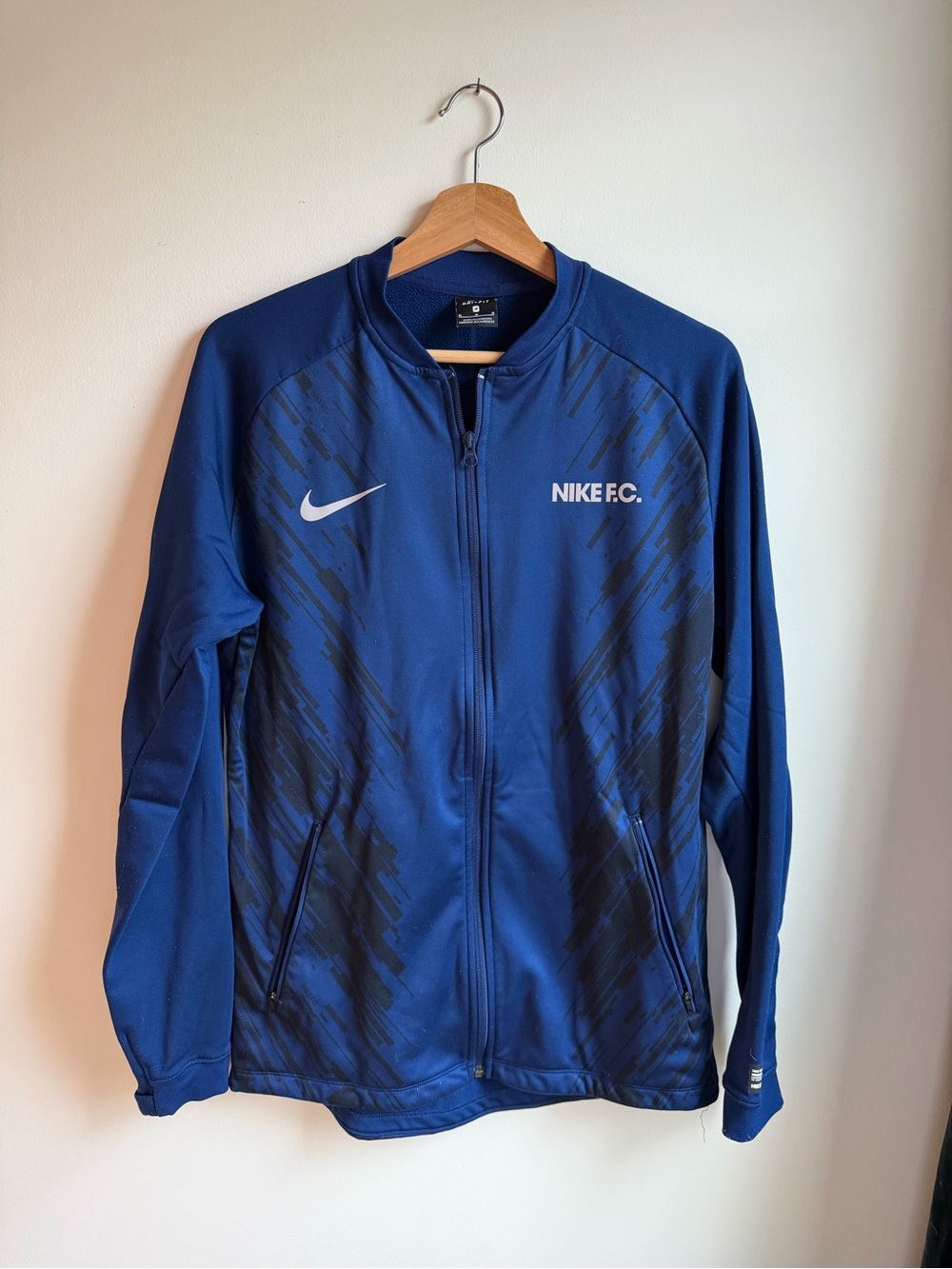 Nike FC Blue Track Jacket Football Soccer Blue Medium